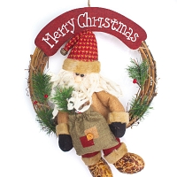 Happy Santa Christmas Wreath